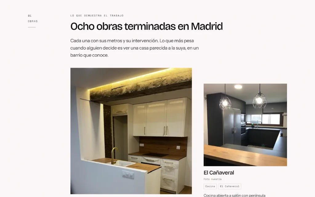 Portada de la web de REI Madrid