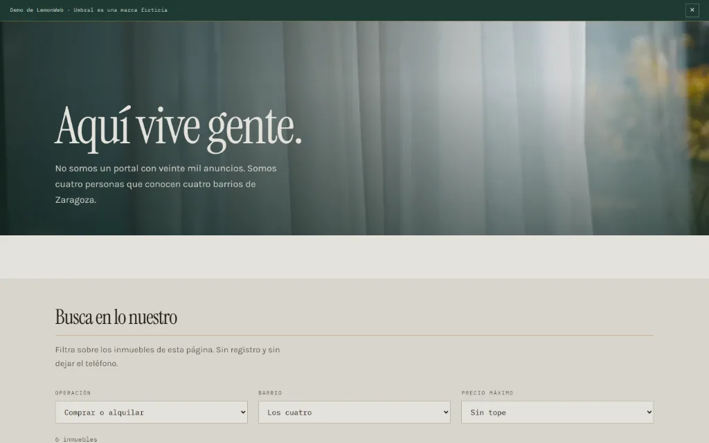 Portada de la web de Umbral