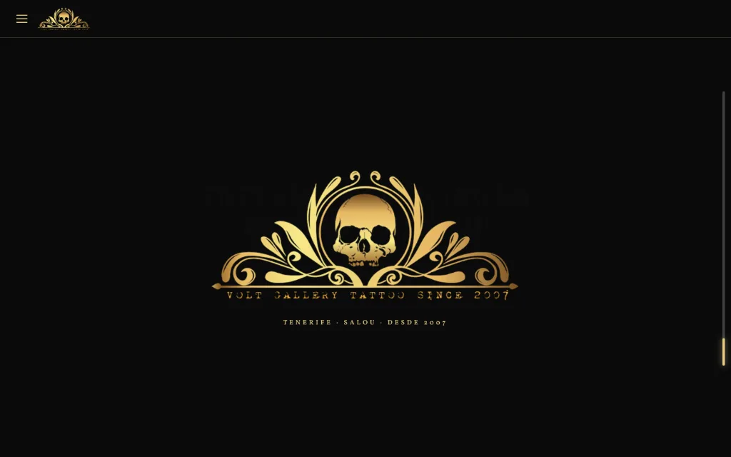 Portada de la web de Volt Gallery Tattoo